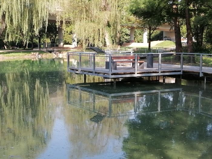 Foto: Tiefbauamt Neckarsulm Ententeich Steg