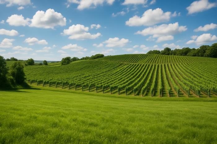 Blick auf eine landwirtschaftliche Nutzfläche  