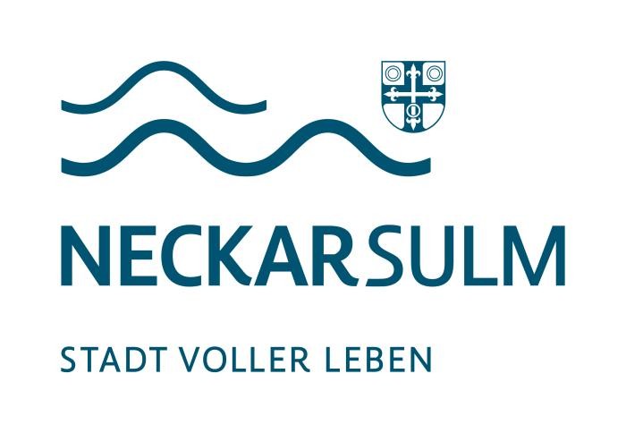 Logo der Stadt Neckarsulm mit Claim "Stadt voller Leben"   