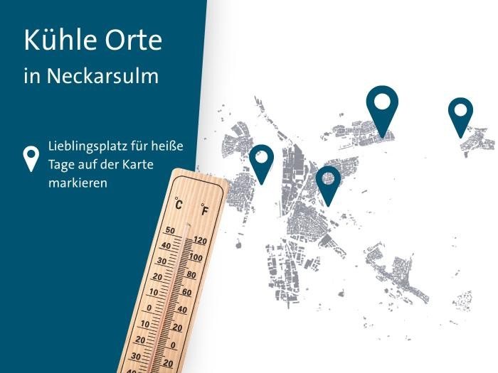 Symbolbild: Thermometer mit interaktiver Stadtkarte Foto: Stabsstelle Klimaschutz