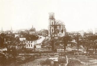 Die zerstörte Neckarsulmer Innenstadt nach dem 2. Weltkrieg