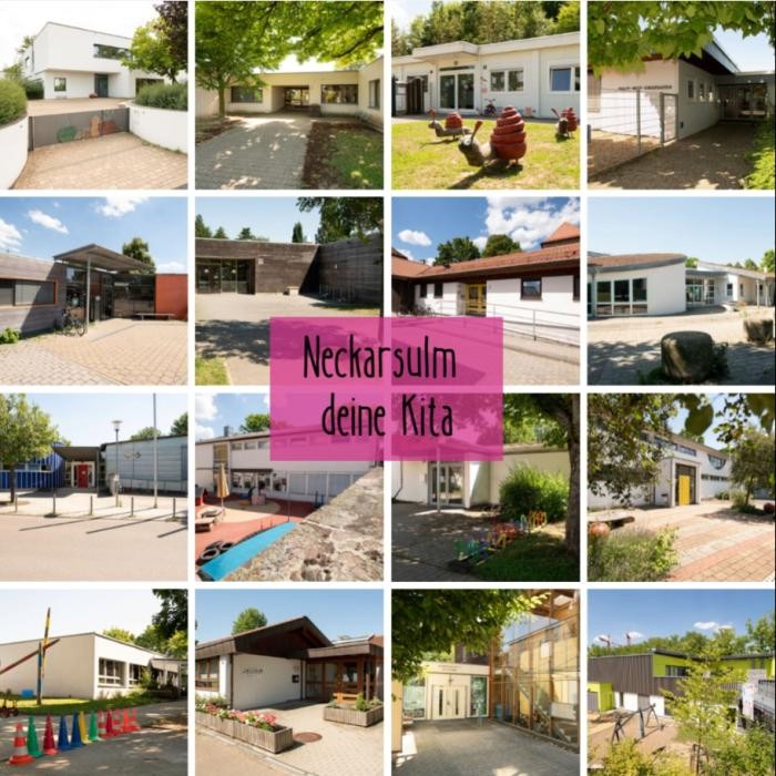 Zu sehen sind die städtischen Kitas der Stadt Neckarsulm