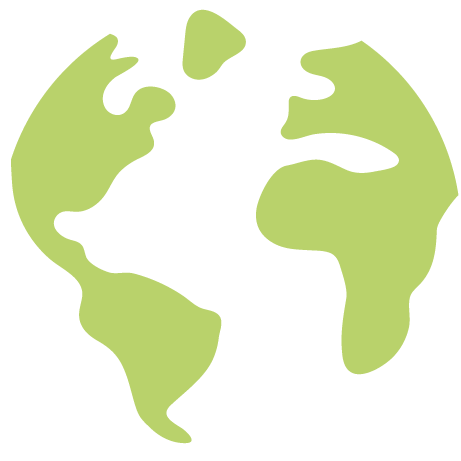 Bildmarke "Klimaschutz" in Form einer Weltkugel 