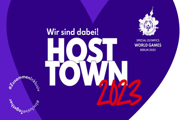 Special Olympics World Games Berlin 2023. Host Town 2023. Wir sind dabei! „Hashtag“ ZusammenInklusiv.